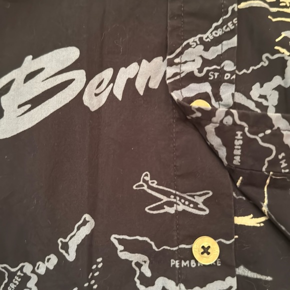 Gap Bermuda shirt Hawaiian button down dress top boys kids vacation resort luau - Picture 9 of 10